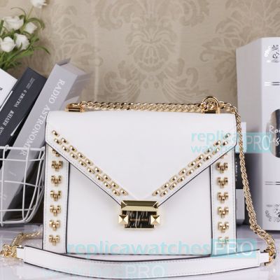 Top Quality Copy Michael Kors White Genuine Feather  Women's Chain Shoulder Bag